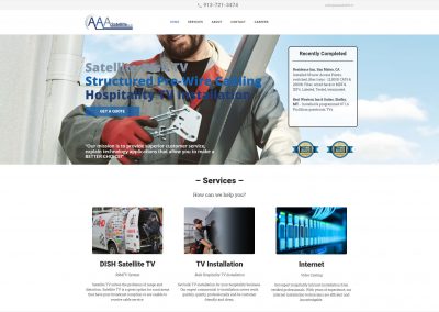 AAA Satellite website designed by KCV Strategic