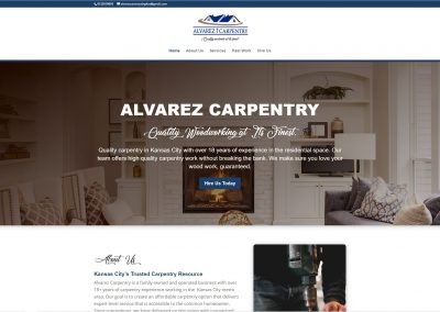 Alvarez Carpentry website by KCV Strategic