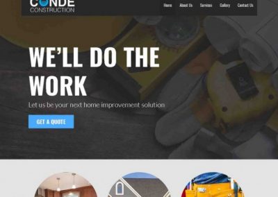 Conde Construction website designed by KCV Strategic