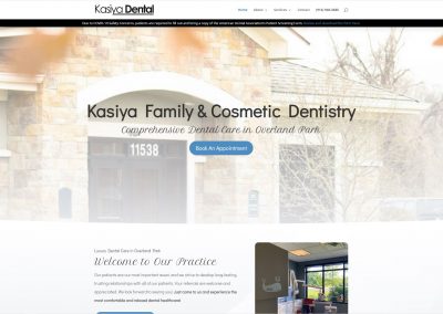 Kasiya Dental website by KCV Strategic